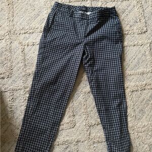 Talbots Black White Ankle Pants size 10